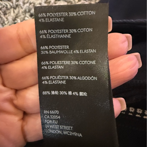 New by Anthropologie Bryson Tapered Pant Trouser Navy Blue Size 4 Office ANTHRO - Picture 8 of 10